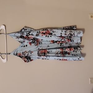 Blue floral dress